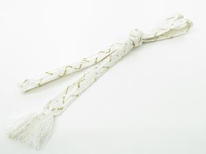 リサイクル　和装小物　帯締め　金糸　礼装用　白金　正絹　手組　平組